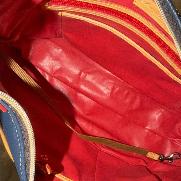 Dooney Bourke Navy Blue Pebble Grain Rebecca Hobo Bag - Picture 12 of 14